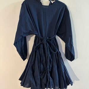 RHODE Blue Dolman Sleeve Mini Sundress